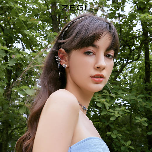 ZEGL设计师雨林系列耳妆盘耳夹女夏无耳洞耳骨夹银针耳钉耳环耳饰 商品图6