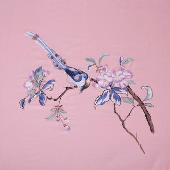 富安娜床上四件套纯棉60s贡缎床品套件高档素绣单双人被套床单203*229cm 商品图2