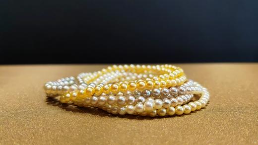 5-5.5mm直径四色渐变神仙彩虹珍珠链 商品图2