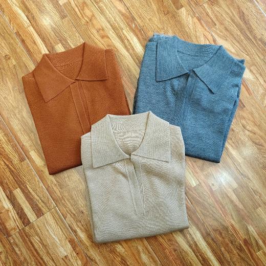 女羊绒剪边POLO衫2229 商品图0