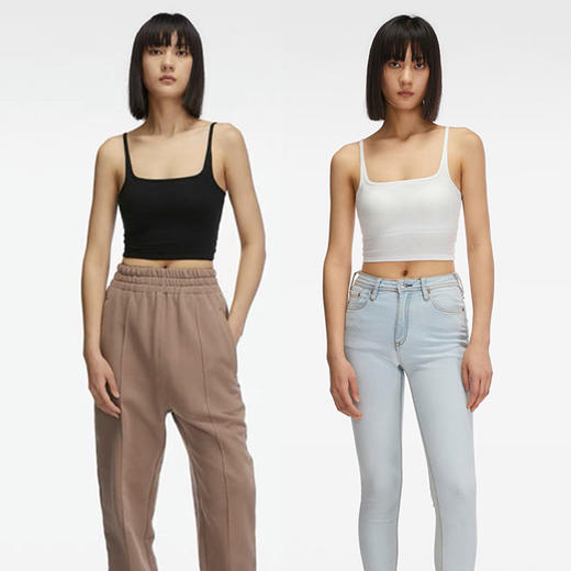 刚需款丨自带胸垫太爽了 吊带背心（防滑脱 背后交叉#C222903 商品图2