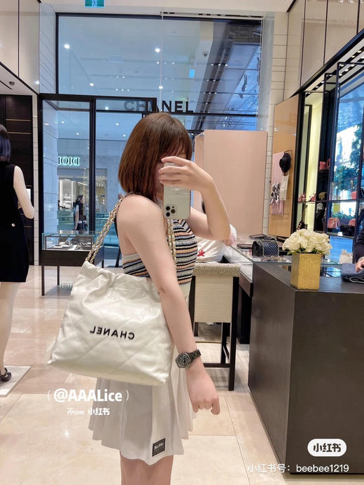 升级品质22bag 〰️ 白色黑字母 商品图6