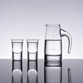 CLITON白酒杯分酒器100ml酒具套装一口小酒杯子弹杯刻度酒壶酒盅6壶6杯 商品图1