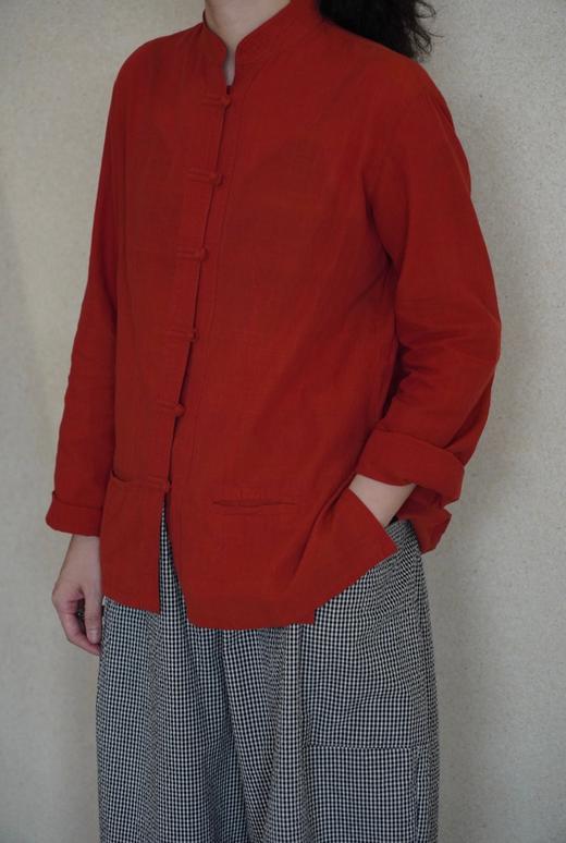 KHADI&CO 小立领盘扣长袖短外套 商品图0