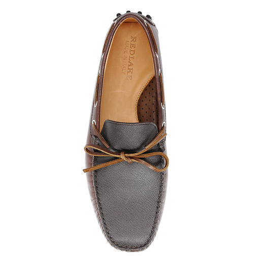 断码特价45码--意大利原产手工制作高品质超舒适男士豆豆鞋开车鞋U0160002/020-棕褐色小牛皮 商品图3