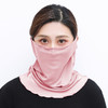NL-双面多功能针织真丝围脖女套头挂耳护脖丝巾遮面小围巾搭配薄款面罩脖套 商品缩略图4