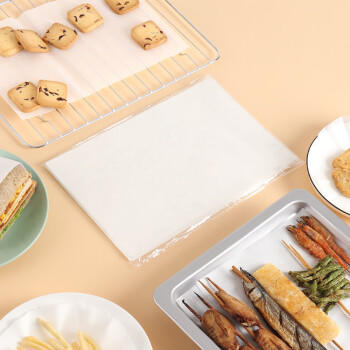 拜杰硅油纸烘焙吸油纸30*20cm烧烤空气炸锅烤肉烤盘露营专用垫纸100张 商品图4