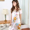 SK-S2509真丝睡衣女夏短袖桑蚕丝睡裙中裙大码宽松丝绸家居服S2509 商品缩略图4