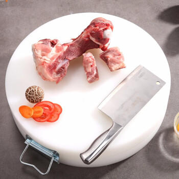 全适圆形加厚PE砧板38*7cm商用切菜板剁骨案板子肉墩菜墩塑料菜板案板 商品图7