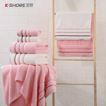 金号A类纯棉浴巾柔软吸水运动洗澡巾男女加厚亲肤 140*72cm 445g 粉色 商品图0