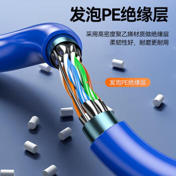 山泽超六类万兆双屏蔽网线【纯铜芯】CAT6A类工程家装抗干扰降衰减 网络宽带POE箱线305米 LC6305 商品图2