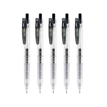 斑马牌（ZEBRA）十周年纪念版学霸中性笔 0.5mm子弹头按动中性笔 学生刷题签字笔花朵刻度JJM88 黑色 5支装 商品图4