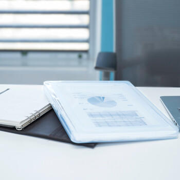 得力（deli）A4透明便携卡扣文件盒文件袋党建档案盒荣誉证书整理资料桌面收纳盒 20mm厚度  5701 商品图4