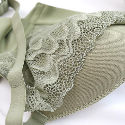 TG-TG02S158薄款真丝无钢圈文胸 蕾丝性感微蚕丝内衣调整型侧收透气 商品图1