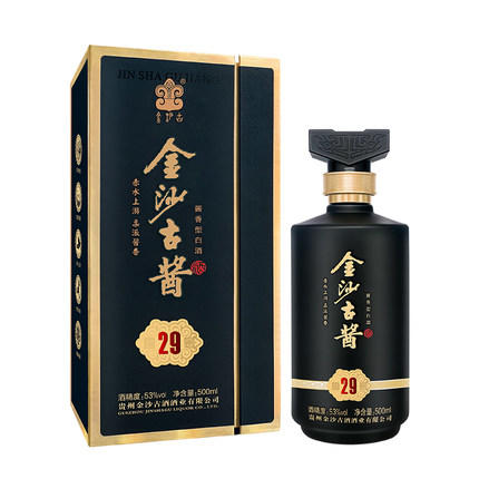 金沙古酱29纯粮食53度500ml瓶装酱香白酒*1瓶 商品图0