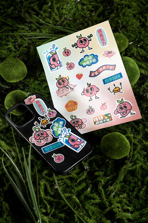 （限深圳）【桃桃不绝大礼包】桃桃A5贴纸*1、桃桃扇*1、桃桃buff瓶*1、桃桃插牌*1 商品图2