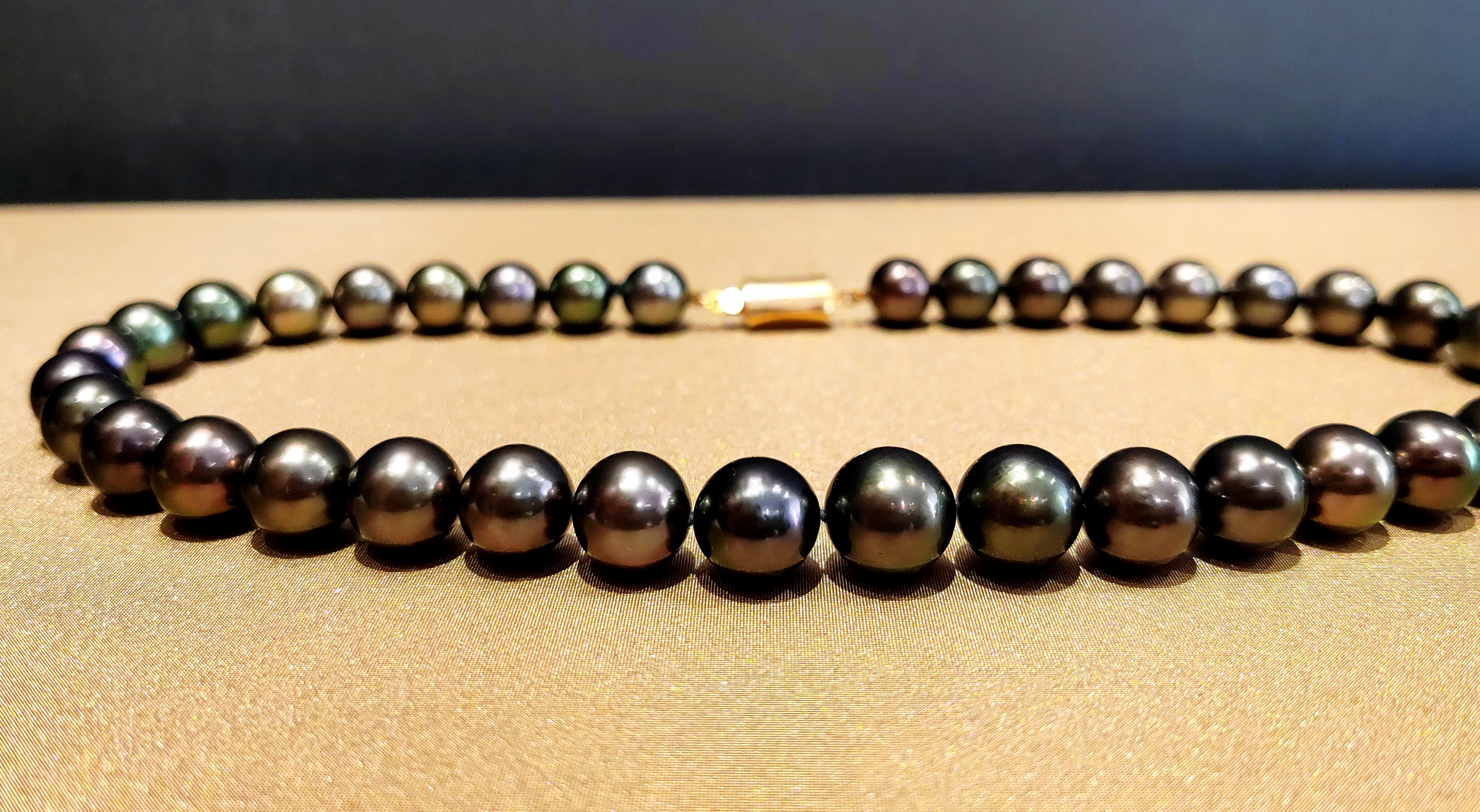 9-12mm大溪地黑珍珠混彩黑珍珠整圈项链