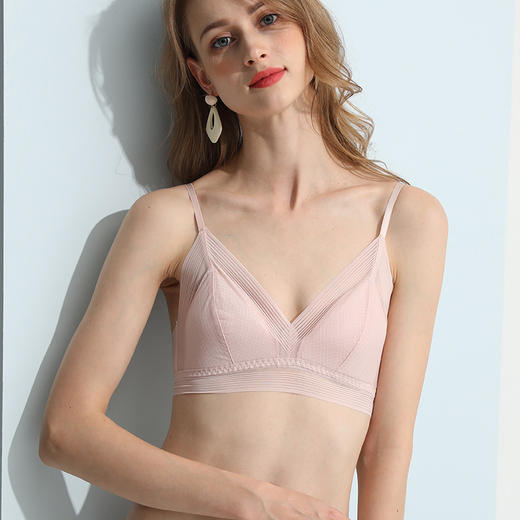 TG-TG02S073法式文胸真丝少女小胸三角杯无钢圈性感内衣胸罩蕾丝薄款无痕 商品图2