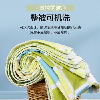 富安娜被子夏凉被纯棉面料抑菌空调被双人可水洗夏季薄被子3斤203x229cm 商品图2