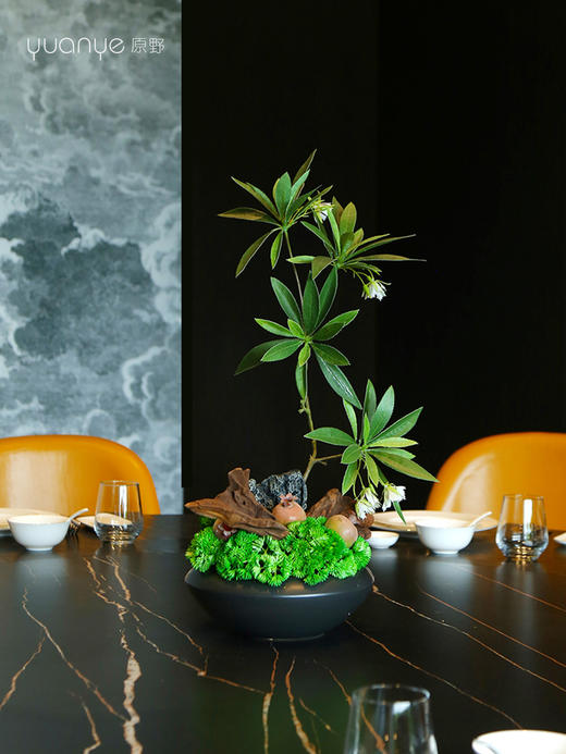 高档餐桌花仿真花圆桌转盘会议桌面酒店餐厅客厅大装饰假花摆设件 商品图4