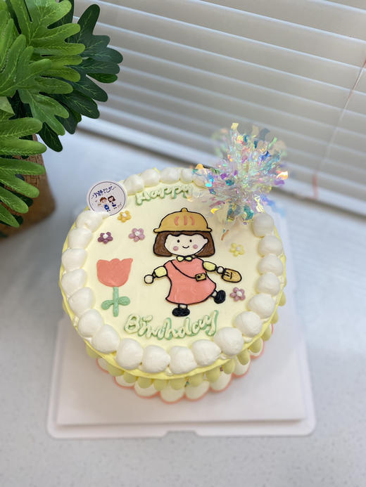手绘女孩奶油蛋糕 下单前请仔细阅读商品详情 商品图0