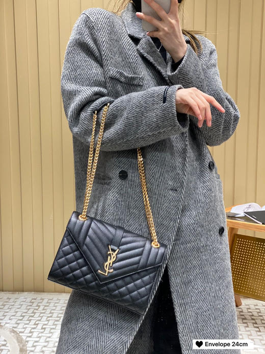 杨树林绣线信封包✉️ V纹拼菱格 〰️ 商品图1