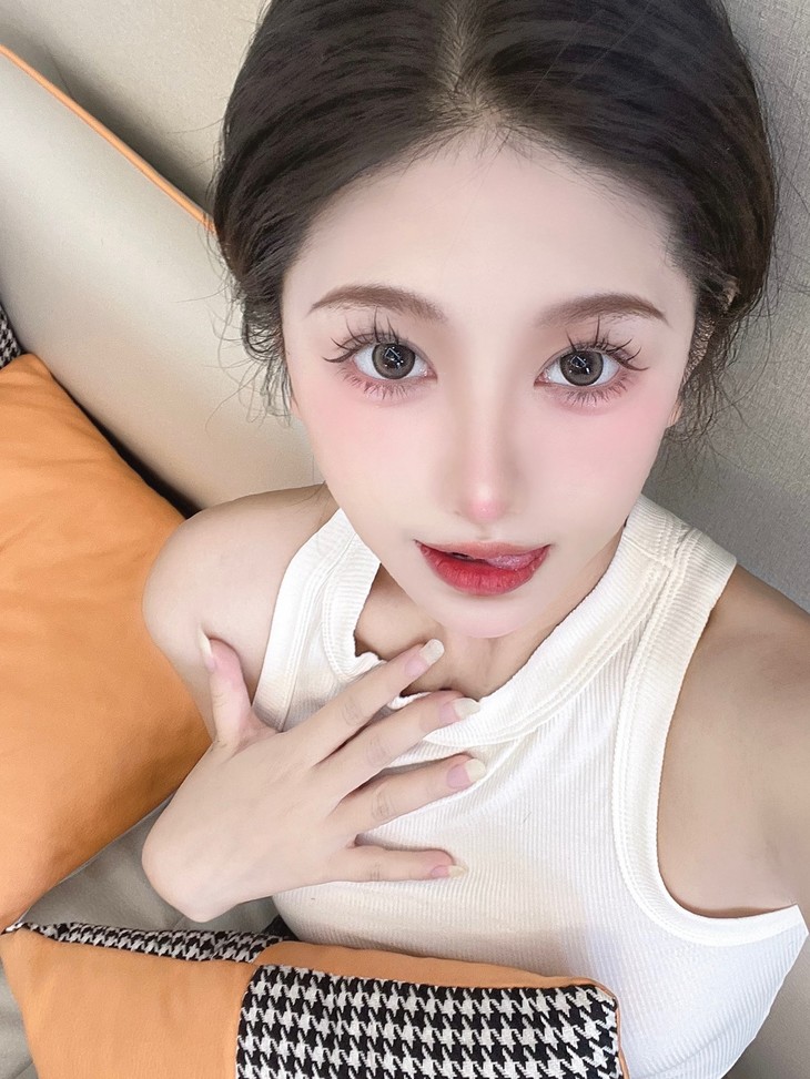 LitchiCream年抛隐形眼镜 青提龙井14.2mm 1副/2片-VVCON美瞳商城14
