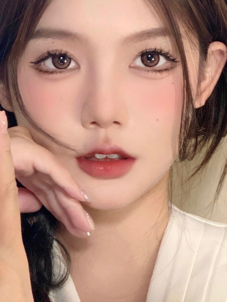 LitchiCream年抛隐形眼镜 蜜桃雪山14.2mm 1副/2片-VVCON美瞳商城15