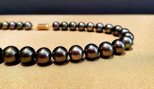 9-12mm大溪地黑珍珠混彩黑珍珠整圈项链 商品图7