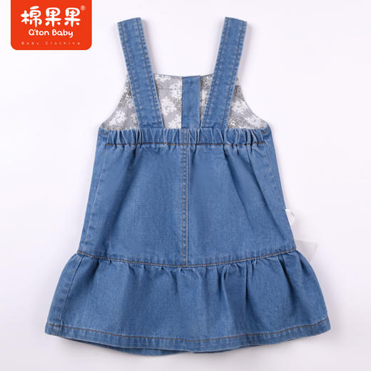 商场同款棉果果秋季新款女童梭织牛仔经典时尚牛仔背带裙舒适柔软M322703222455 商品图4