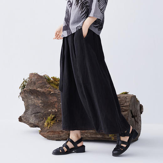 绽放015朵/粗跟包头罗马鞋增高复古牛皮女鞋休闲凉鞋 商品图2