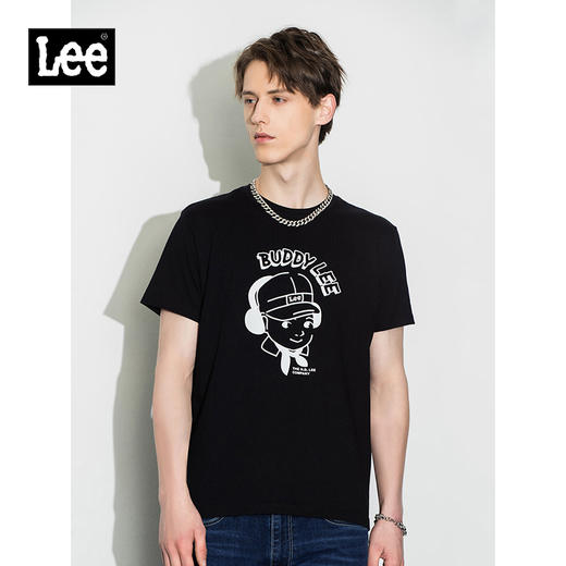 Lee商场同款22春夏新品标准版印花圆领多色男短袖T恤LMT0015943RX 商品图0
