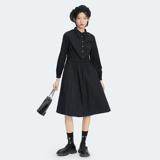 谜底2022秋季新款纯棉复古印花收腰连衣裙女228ML6158 商品图4