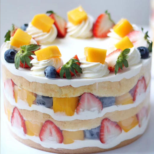 NO.371 ｜水果裸蛋糕 ｜动物奶油蛋糕 商品图0