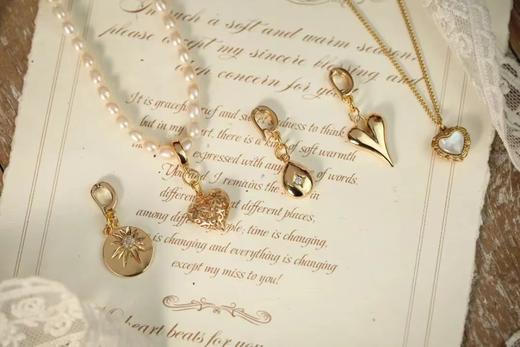 Manreya玛芮雅「爱乐之城」淡水珍珠法式复古吊坠套装项链可替换女锁骨链 商品图12