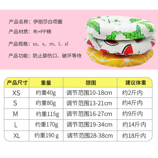 伊丽莎白圈 棉脖套 猫咪围脖套犬猫通用防抓猫狗项圈 防护圈美容罩 商品图4