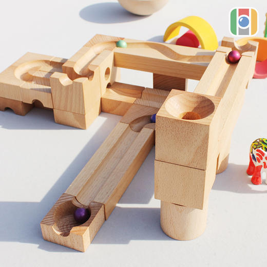 【3岁+】惟木匠心 拼装滚珠轨道积木——无限的可能，脑洞巨大 商品图3