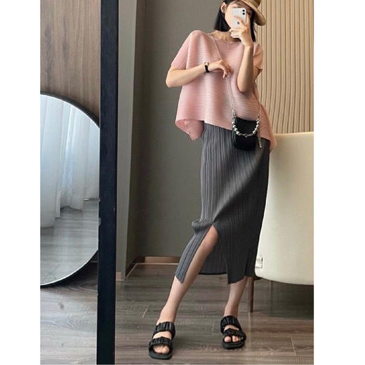 【限时折扣】压褶开衩裙 均码（非质量问题不退不换） 商品图1