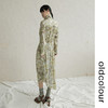 oldcolour印花衬衫连衣裙早秋新款立领低腰线设计感碎花裙 商品缩略图1