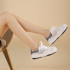 西村名物2022年夏季新款棋盘格贝壳头透气网纱小白鞋10321 商品缩略图2