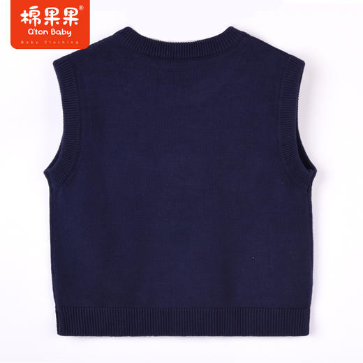 商场同款棉果果秋季新款男女童套头棉线背心百搭时尚潮品全棉M322170522435 商品图4