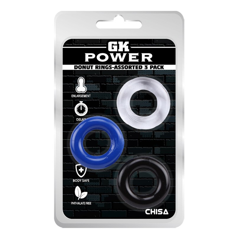 琦莎 锁精环男用阻复环 持久耐力环3只装 成人情趣用品