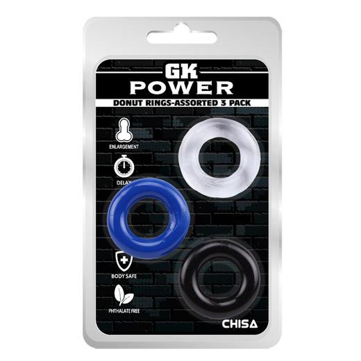 琦莎 锁精环男用阻复环 持久耐力环3只装 成人情趣用品 商品图0