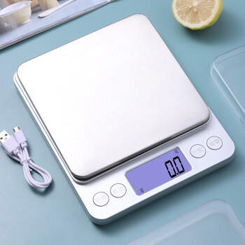 拜杰厨房秤家用电子秤0.1g/3kg高精度克秤食物称厨房烘焙秤克称 商品图1