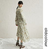 oldcolour印花衬衫连衣裙早秋新款立领低腰线设计感碎花裙 商品缩略图3