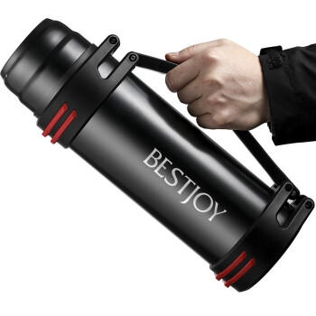 富光拾喜保温壶杯大容量304不锈钢男保温水壶车载户外便携旅行壶2.2L 黑色 商品图3