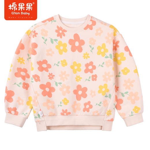 商场同款棉果果秋季新款卫衣女童纯棉圆领套头卫衣绒衫甜美可爱M322180222472 商品图0