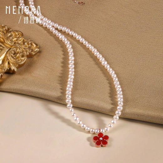 【一口价】勿忘我系列珍珠钻石项链花型套链MEMORA诗普琳KN304101 商品图2