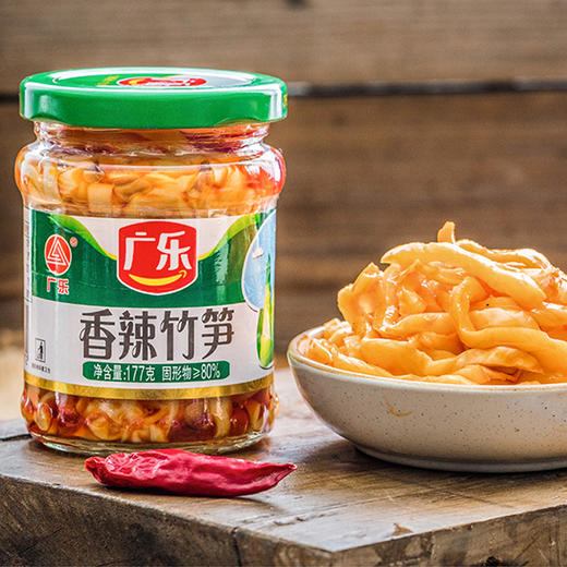 广乐 香辣竹笋 榨菜 开瓶即食下饭菜177g 商品图8