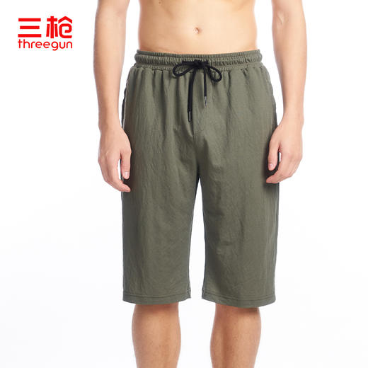 Threegun三枪 【麻感珠地】男士家居短裤- 50529B911 商品图1
